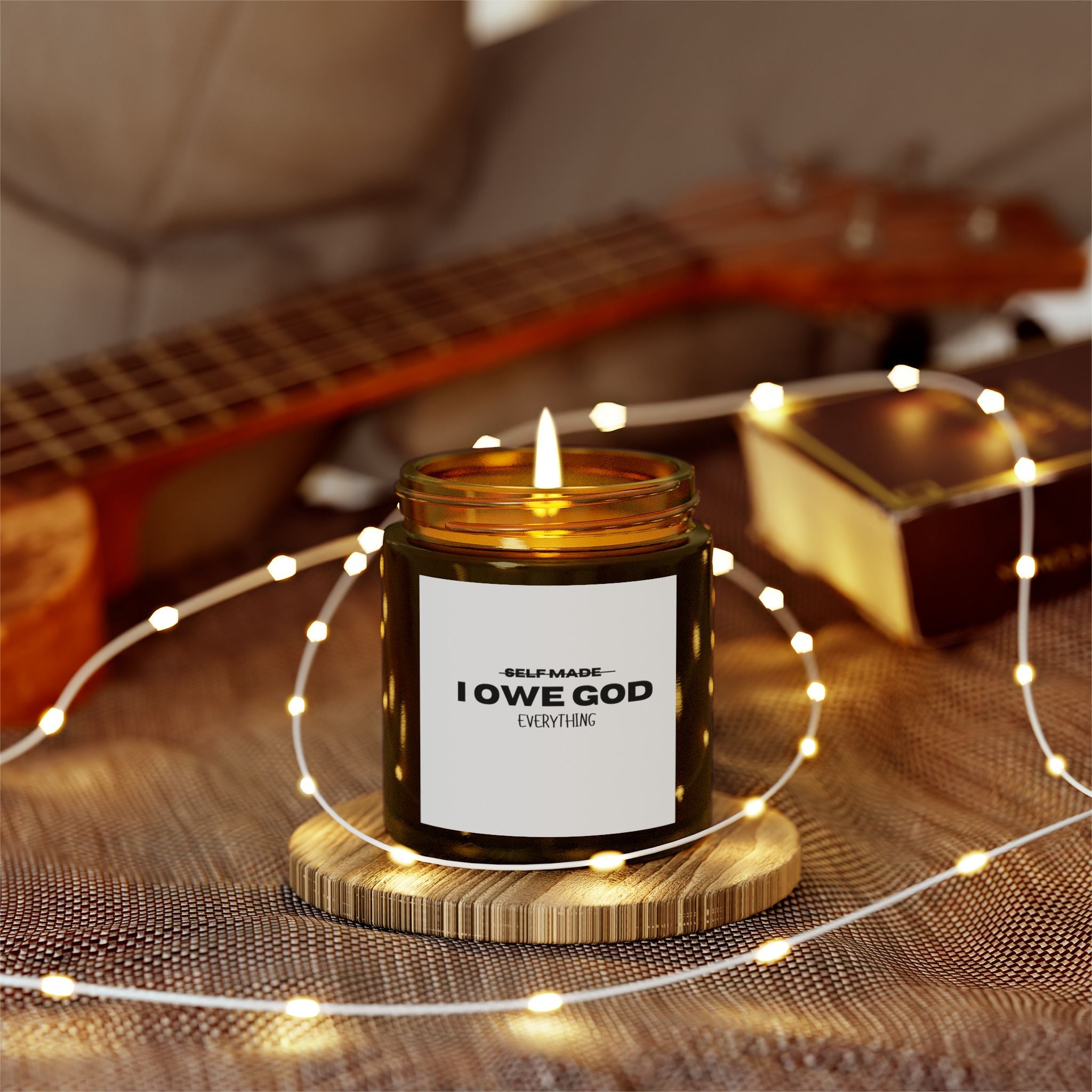 I OWE GOD EVERYTHING COCONUT APRICOT CANDLE