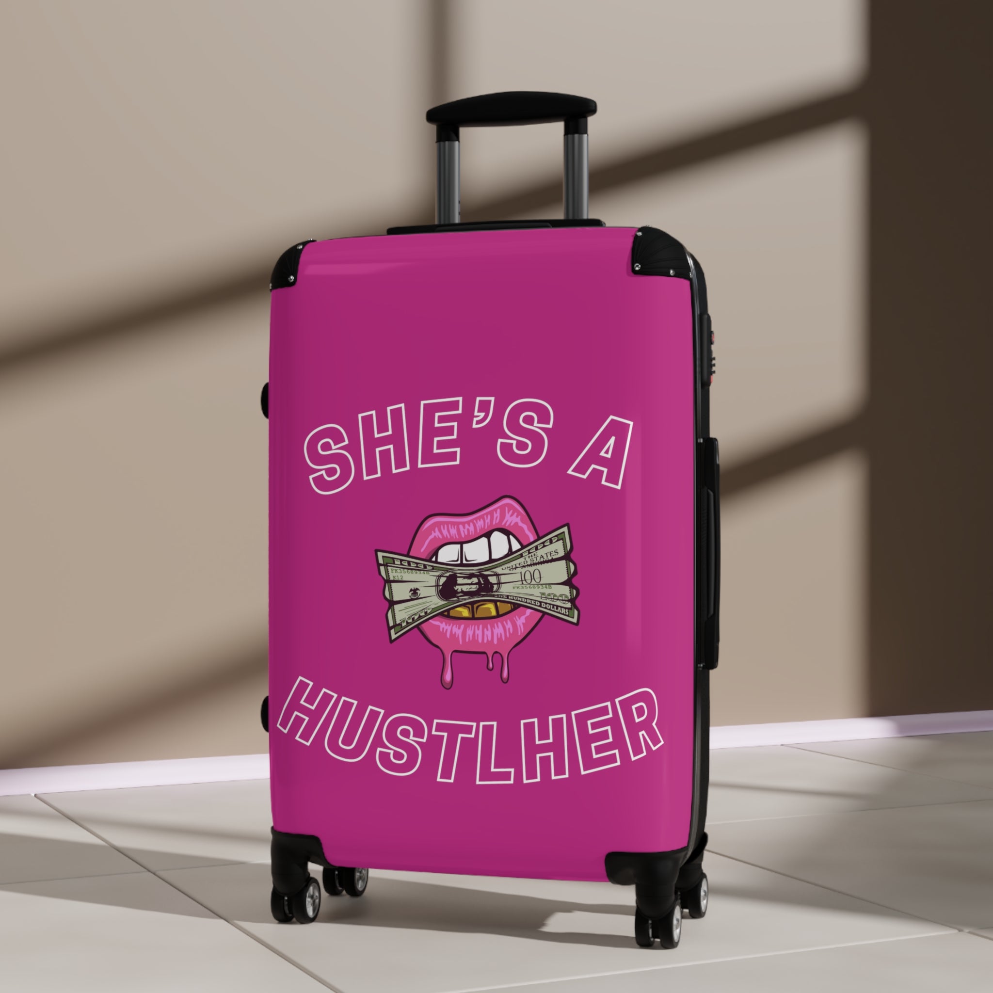 SHE'S A HUSTLHER SUITCASE (PINK)