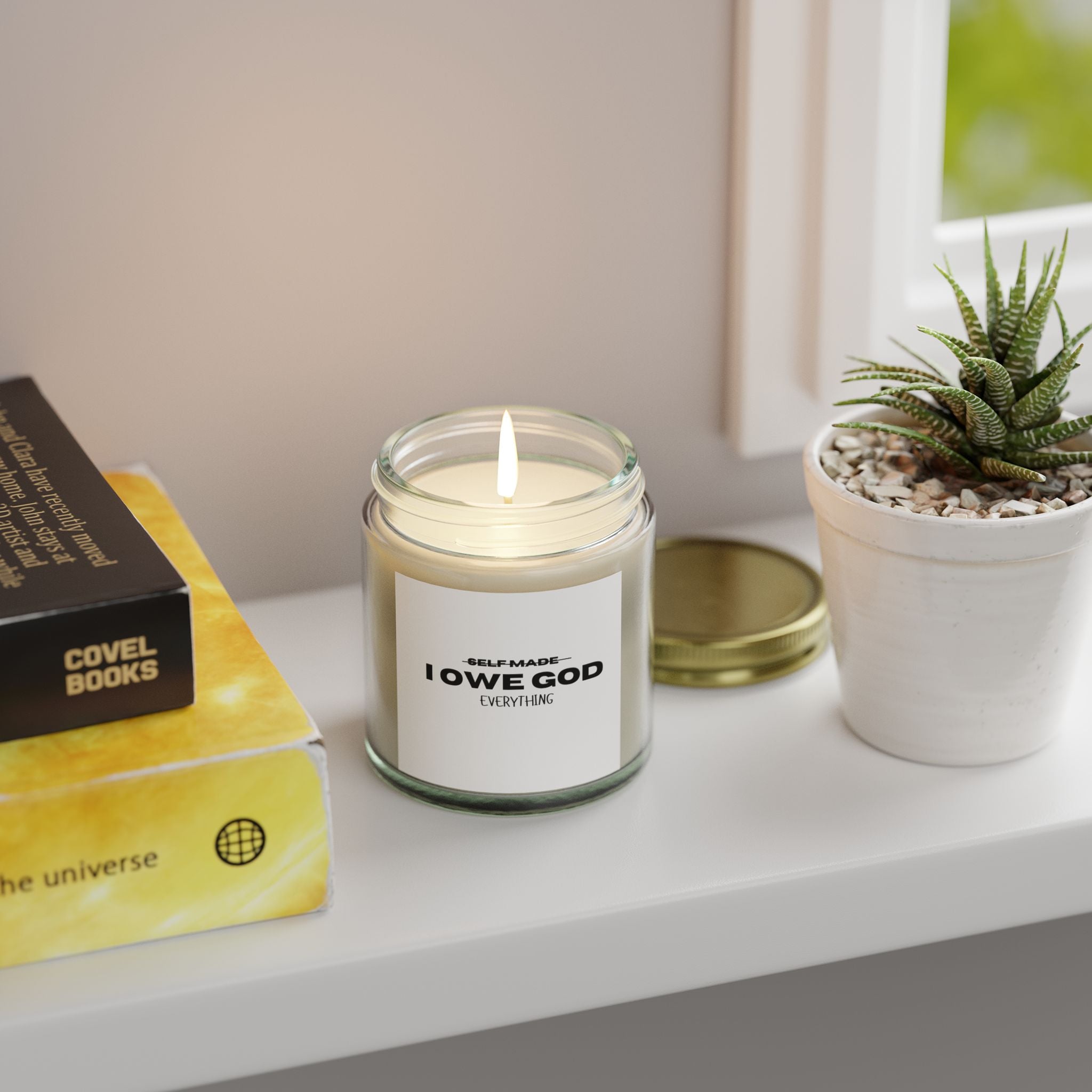 I OWE GOD EVERYTHING COCONUT APRICOT CANDLE