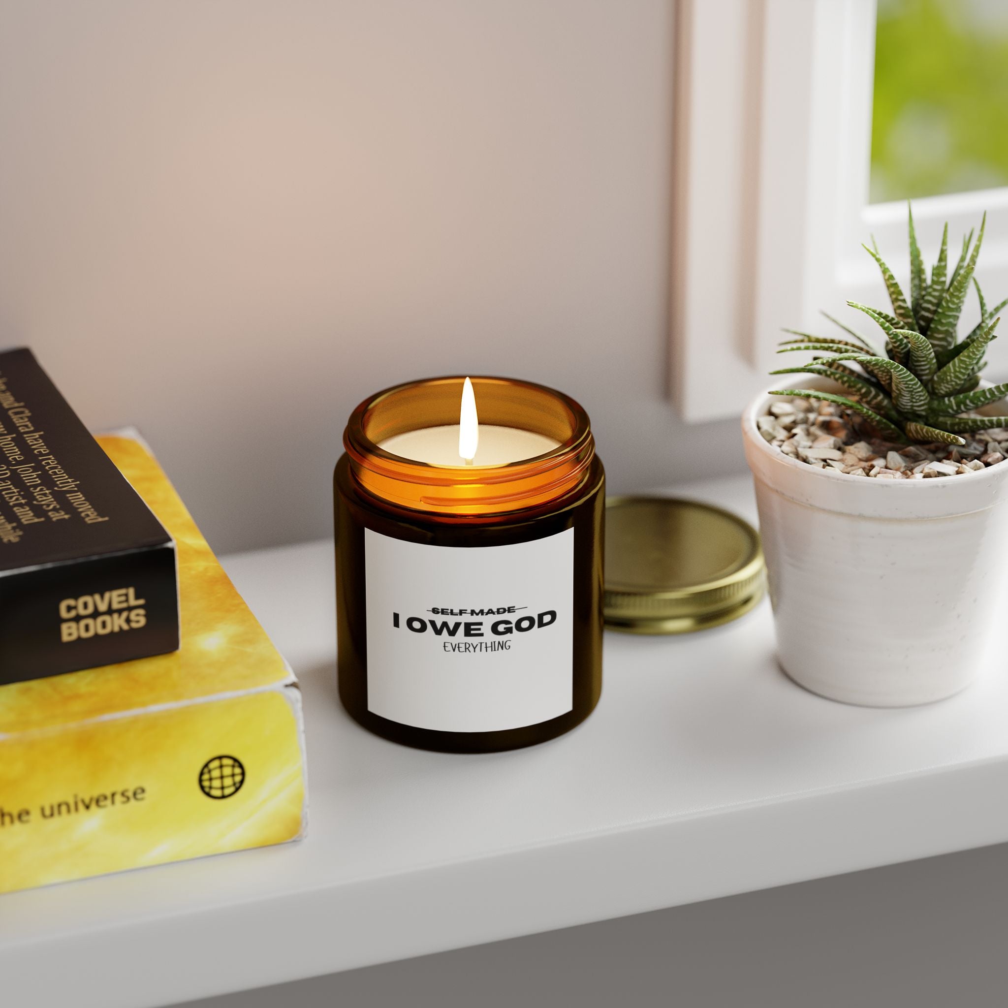 I OWE GOD EVERYTHING COCONUT APRICOT CANDLE