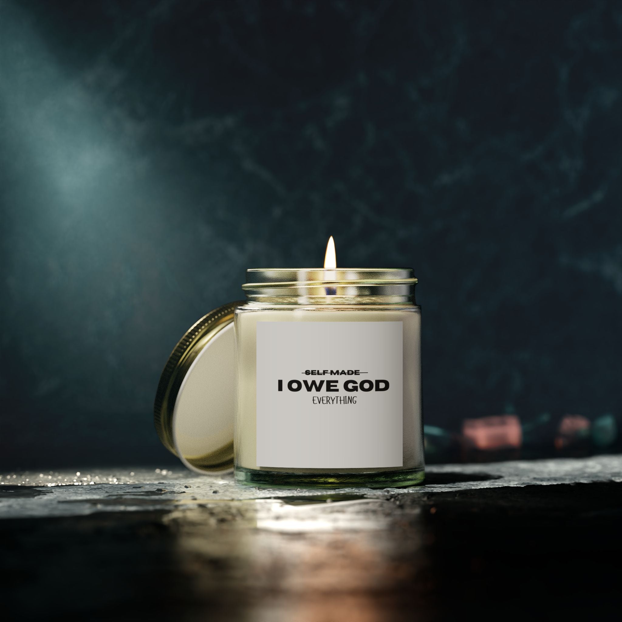 I OWE GOD EVERYTHING COCONUT APRICOT CANDLE