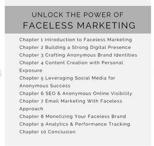 FACELESS MARKETING MASTERCLASS