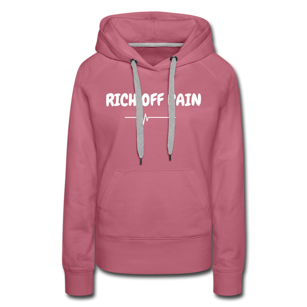 RICH OFF PAIN (WHITE LETTERING) - mauve