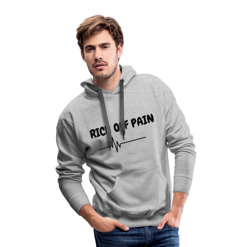 RICH OFF PAIN Men's Hoodie - heather grey