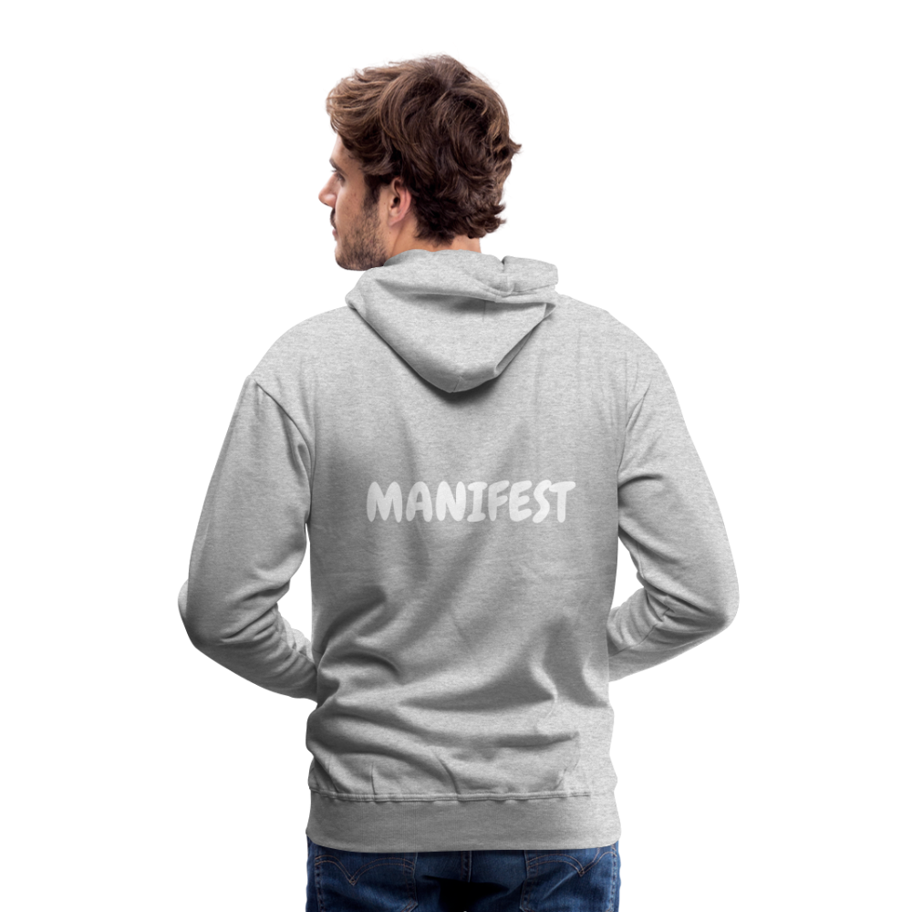 Men’s Hoodie (WHITE LETTERING) - heather grey