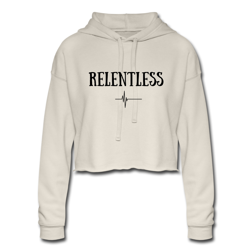 RELENTESS - Women's Cropped Hoodie - dust