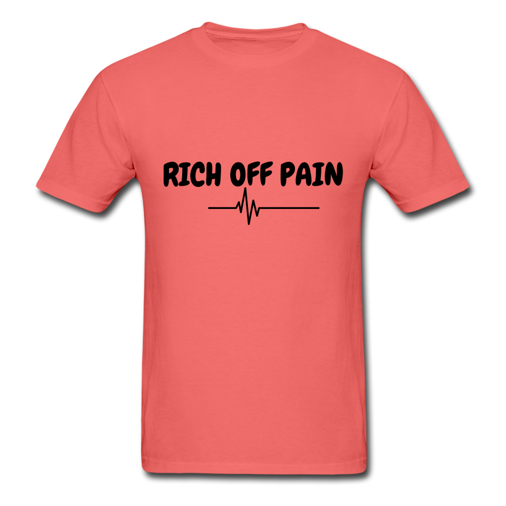 RICH OFF PAIN TSHIRT - coral